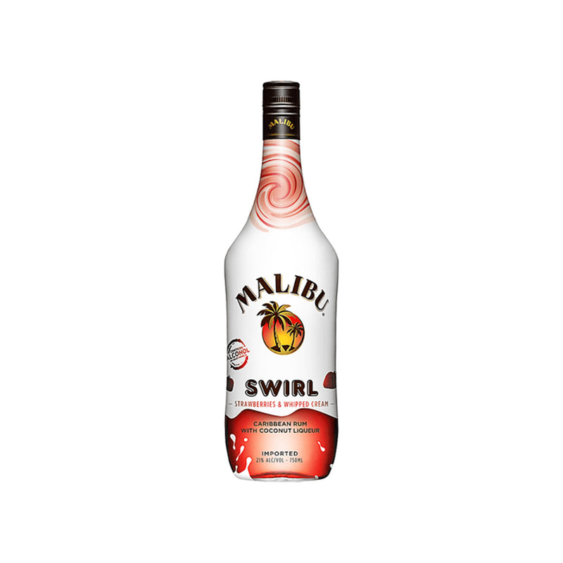 Malibu Swirl Strw & Whip - 750ML